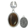 thumbnail image 1 of Oval - Imitation Cat's Eye - Brown - Horseshoe Charm Bead, 1 of 1
