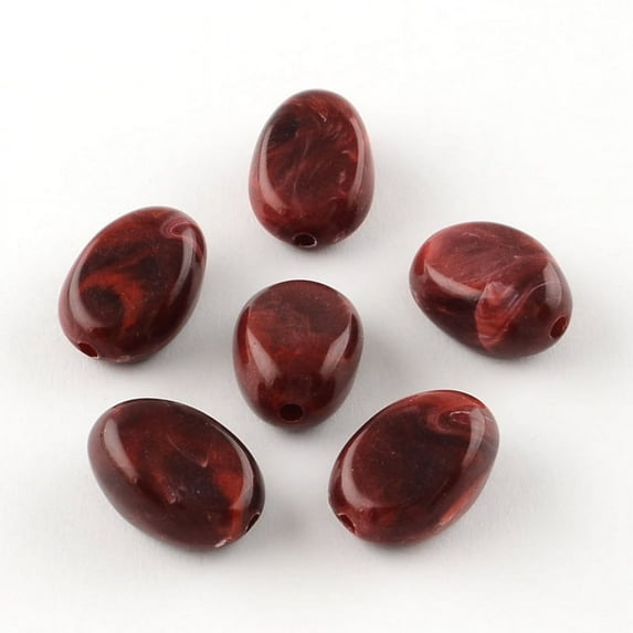 Oval Imitation Gemstone Acrylic Beads Dark Red 18x13x9.5mm Hole: 2mm about 310pcs/500g
