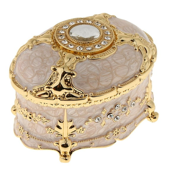 Oval Jewelry Box Case Anniversary Gift