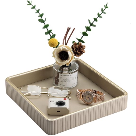 Oval Key Tray for Entryway Table, Valet Catchall Dish for Wallet Phone Coins Jewelry, Modern Desktop Organizer Storage Basket for Countertop