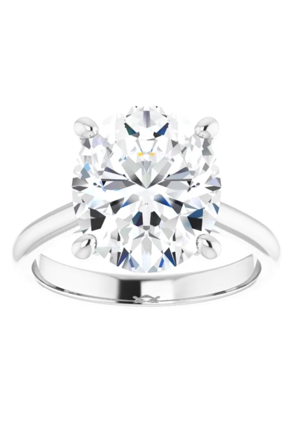 Oval Lab Grown Diamond Engagement Ring 2 Carat 14k Gold