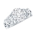 thumbnail image 1 of Oval Lab Grown Diamond Filigree Engagement Ring - 1 Ct Diamond - EF-VS Grade, 14K White Gold, US 8.00, 1 of 8