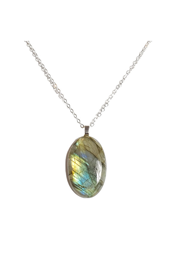 Oval Labradorite Pendant Necklace