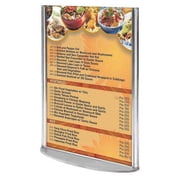 MT Displays Oval Leaflet Sign Holder Clear 5" x 7" Insert Size