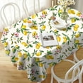 thumbnail image 1 of Oval Lemon Tablecloth 60x102inch, Lemon floral yellow Country Farmhouse Spring Summer Waterproof Wrinkle Resistant Washable Tablecloth for Indoor and Outdoor, Holiday Kitchen Restaurant and Party, 1 of 6
