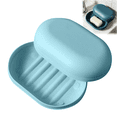thumbnail image 1 of Oval Lidded Bar Soap Storage Case, Compact Sealed Soap Holder for Indoor Bathroom and Short Trip Daily Use, 1 of 6