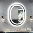 thumbnail image 1 of GODCHAR Oval Front and Backlit LED Bathroom Mirror, Anti-Fog, Dimmable Lighting, 3 Color Modes, Memory Function, 1 of 11
