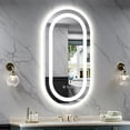 thumbnail image 1 of GODCHAR Oval Front and Backlit LED Bathroom Mirror, Anti-Fog, Dimmable Lighting, 3 Color Modes, Memory Function, 1 of 11