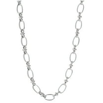 Oval Link Circle Chain Necklace for Women 18KT Gold Plated Stainless Steel 16"-18" Ginger Lyne Collection