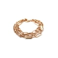 thumbnail image 1 of Oval Link Layered Metal Bracelet Rhodium, 1 of 2
