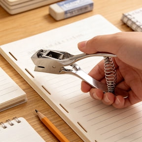 Oval Manual Hole Punch, Single Hole Punch for ID Cards Heavy Duty Hole Punch, Paper Punch Portable Hand Held Long Hole Punch Small Hole Puncher for Paper Cards Cardboard