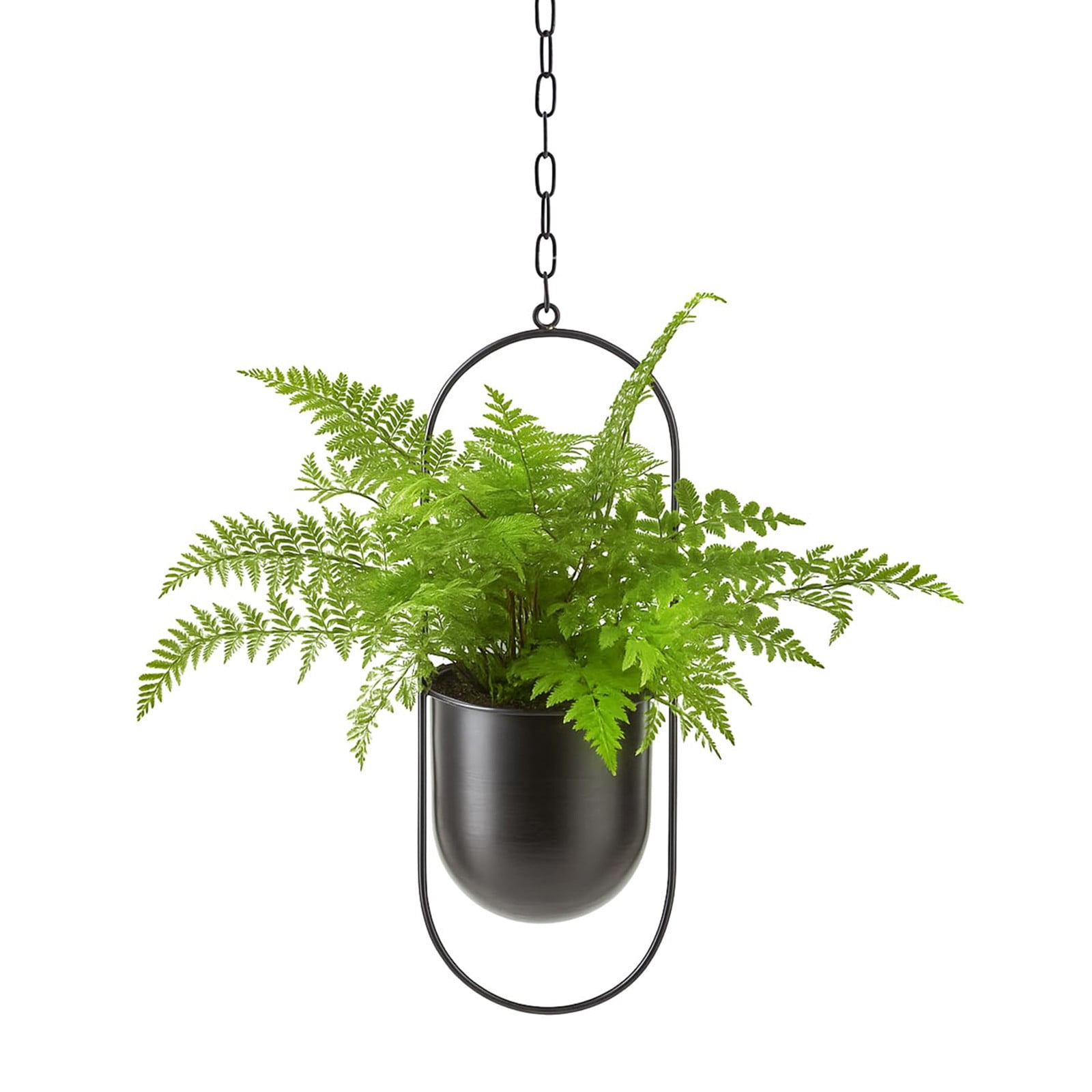 Planter Chain Oval Metal Hanging Planter with Chain, for Home Balcony, Indoor Hanging ...
