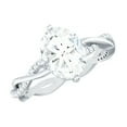 thumbnail image 1 of Rosec Jewels Certified Moissanite Oval Engagement Ring 2 Carat - Braided Ring for Women (7X9 mm, D-VS1 Quality), 925 Sterling Silver, US 11.50, 1 of 9
