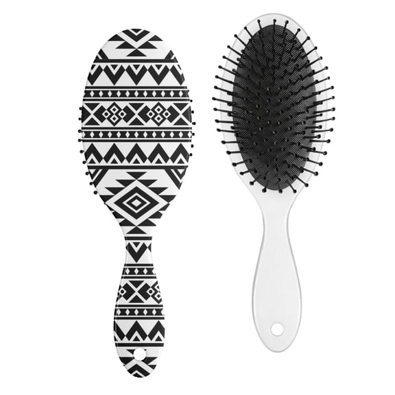 Oval Paddle Hairbrush for Long Hair - Smoothing & Detangling Brush with Round-Tip Bristles, Fights Frizz & Hair Loss, Perfect for Daily Use at Home or Travel, All Hair Types