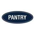 thumbnail image 1 of Oval Pantry Sign (Navy Blue / White) - Medium 2.75x7", 1 of 1