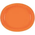 thumbnail image 1 of Oval Paper Plates, 12 in, Orange, 8ct, 1 of 2