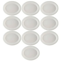 Oval Paper Plates White 12 Inch Disposable Heavy Duty Compostable Microwave Freezer Safe for Parties BBQs Thanksgiving