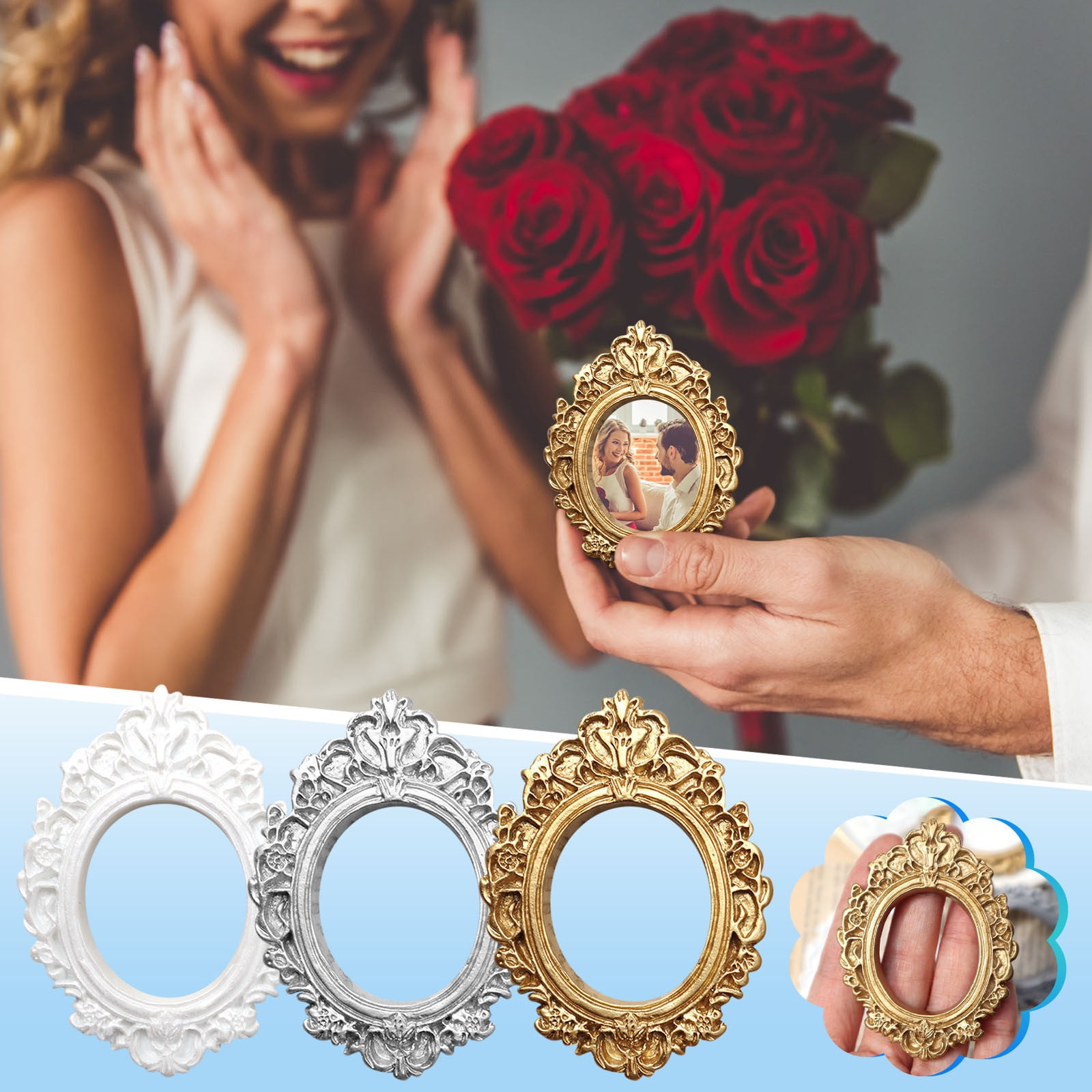 Oval Picture Frames Vintage Gold Frame Wallets Size Picture Frames 2.