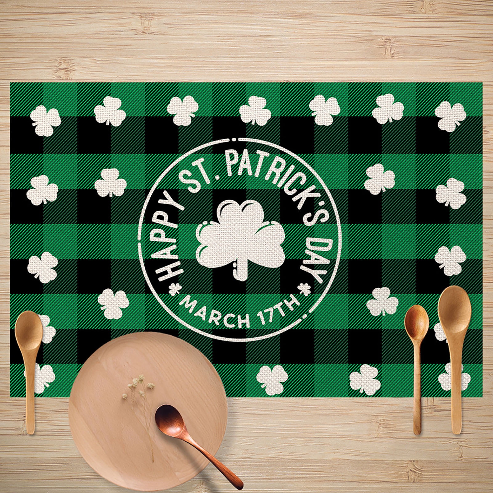 Oval Placemats Set Heat Aesthetic Homechristmas Irish Day Dining Mat