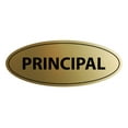 thumbnail image 1 of Oval Principal Sign (Brushed Gold) - Small 2x5", 1 of 1