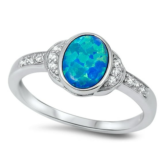 Oval Promise Ring 925 Sterling Silver Band White Cubic Zirconia Jewelry Female Male Unisex Size 6