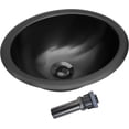 thumbnail image 1 of Oval RV Kitchen Sink Stainless Steel, Stainless Steel Bar Sink, Small Bathroom Kitchen Sink,RV Kitchen Bar Sink with Sink Drain Assembly, 1 of 8