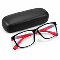 Man With Glasses Using Computer Oval Reading Glasses 1.0 Diopters for Men Women Computer Screen Use ...