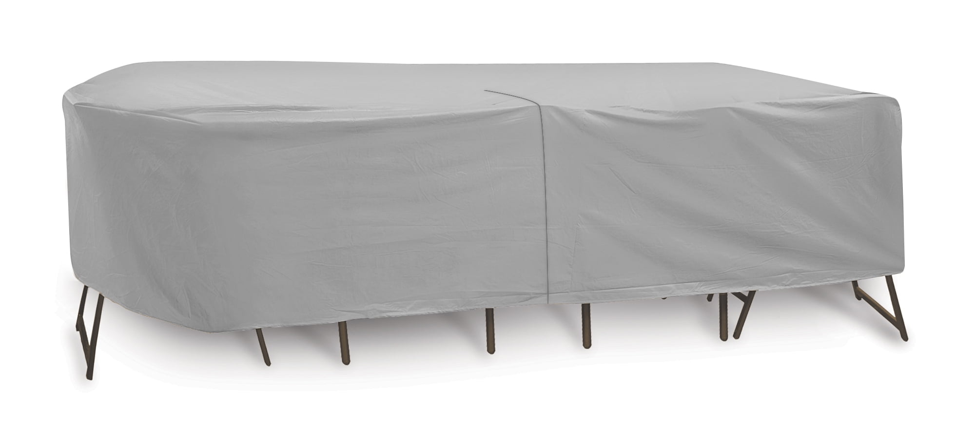 Gray Vinyl Patio Table and Chair Cover for 60"-66" Sets