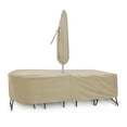 thumbnail image 1 of Oval/Rect Table & Chair Cover for 72"-76" table with 6 chairs, 30" height; includes umbrella hole, 1 of 4