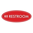 thumbnail image 1 of Oval Restroom Sign (Red) - Medium 2.75x7", 1 of 1