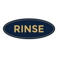 thumbnail image 1 of Oval Rinse Sign (Navy Blue/Gold) - Small 2x5", 1 of 1
