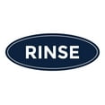 thumbnail image 1 of Oval Rinse Sign (Navy Blue / White) - Large 3.6x9", 1 of 1