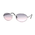 thumbnail image 1 of Oval Round Hipster Retro Metal Rim Luxury Pimp Sunglasses Silver - Black Pink, 1 of 4