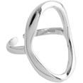 thumbnail image 1 of Oval Round Loop Open Statement Sterling Silver Ring for Women Men Minimalist Geometic Circle Wedding Eternity Band Adjustable Knuckle Rings Fashion Jewelry, 1 of 7