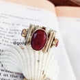 thumbnail image 1 of Oval Ruby Ring: Handmade 925 Sterling Silver Gemstone Band, 1 of 9