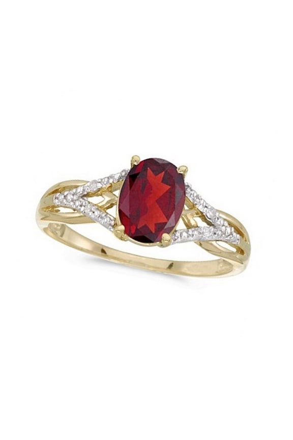 Oval Ruby and Diamond Cocktail Ring in 14K Yellow Gold (1.52 ctw)