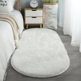 thumbnail image 1 of Oval Rug, Bedside Rugs for Bedroom, Oval Bathroom Rug, Soft Rugs, Soft Fluffy Bedside Mat, Non-Slip Fuzzy Carpet for Bedroom, Living Room, Bathroom & Home Decor 23.6x15.7 Inch 1Pcs, 1 of 4