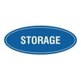 thumbnail image 1 of Oval STORAGE Sign (Blue) - Medium 2.75x7", 1 of 1