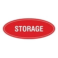 thumbnail image 1 of Oval STORAGE Sign (Red) - Large 3.6x9", 1 of 1