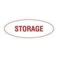 thumbnail image 1 of Oval STORAGE Sign (White/Red) - Medium 2.75x7", 1 of 1