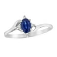thumbnail image 1 of Oval Sapphire & Diamond Ring Set, 14K Gold - Size 6.5, 1 of 1