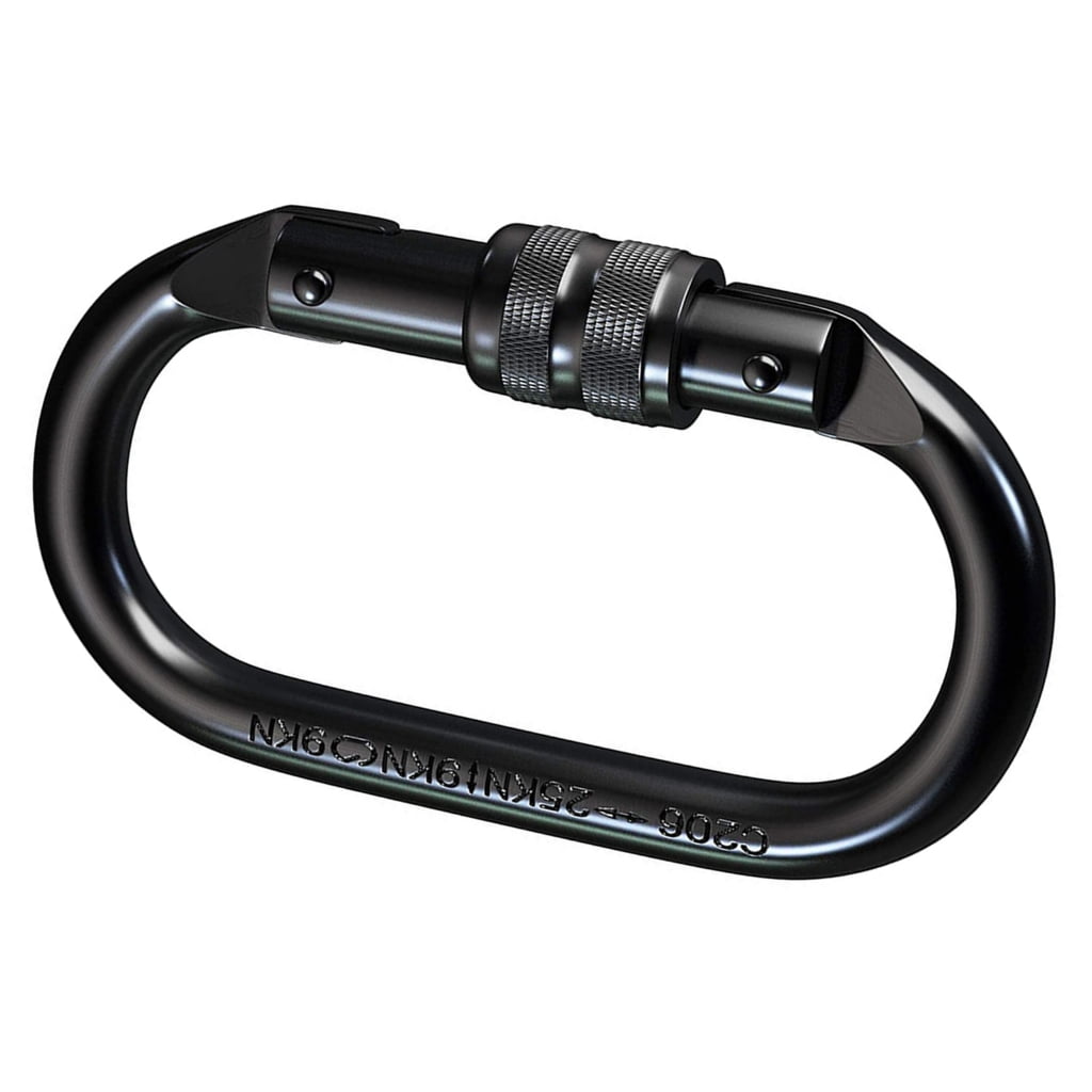 Oval Screw Gate Locking Carabiner Spring Snap Keychains Clip Hook ...