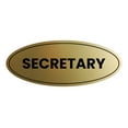 thumbnail image 1 of Oval Secretary Sign (Brushed Gold) - Large 3.6x9", 1 of 1