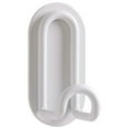 thumbnail image 1 of Oval Self Adhesive Towel Hooks - 1 Pack Matte Black Metal Hooks, Rotundity Design for Towels, Robes & Hats, Organize Bathroom, Kitchen, Entryway, Doors, Cabinets on Smooth Surfaces(Z1-White2), 1 of 2