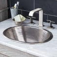 thumbnail image 1 of Oval Self Rimming Copper Bathroom Sink in Brushed Nickel, 1 of 2