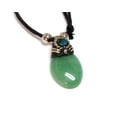 thumbnail image 1 of Oval Semi Precious Healing Gemstone Crystal Cabochon Pendant Resin Chrysocolla Adjustable Necklace - Womens Fashion Handmade Jewelry Boho Accessories, 1 of 3