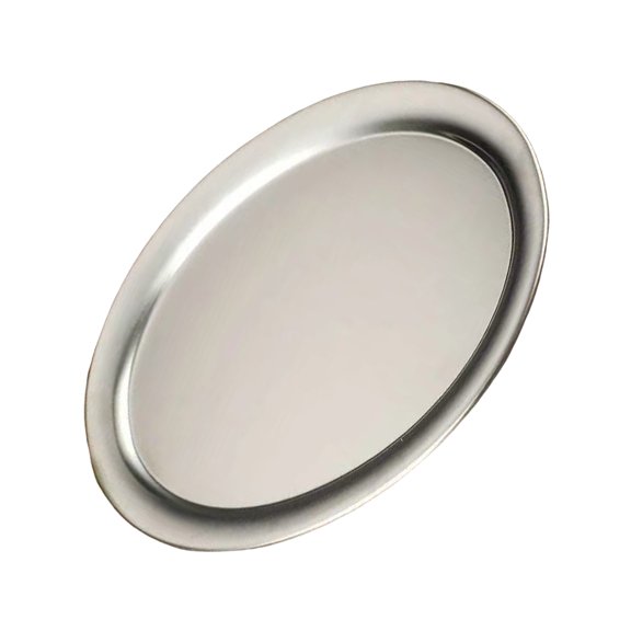 Oval Serving Plate Stainless Steel Shallow Appetizer Tray for Coffee Table Sweets and Home Tea Time Serving