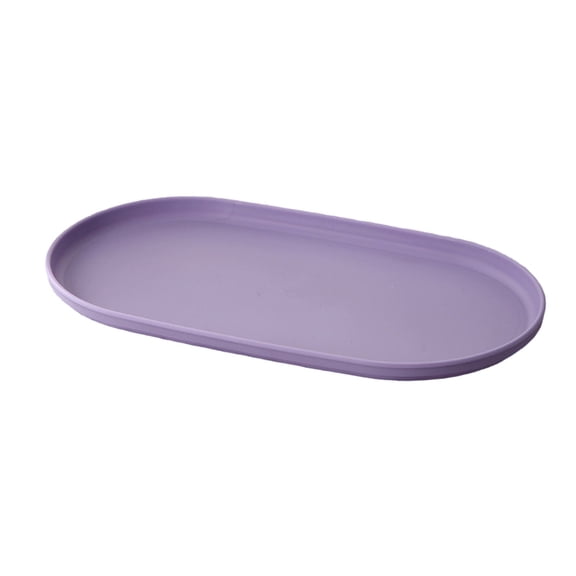 Oval Serving Tray, Reusable Durable Plastic Tray Food Tray, Serving Platters and Trays for Home Bar Party Cafe Restaurant Entertaining Appetizer Snack Dessert, 1Pc, Multicolor(Purple,11.8x6.5")