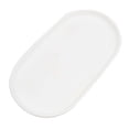 thumbnail image 1 of Oval Serving Tray, Reusable Durable Plastic Tray Food Tray, Serving Platters and Trays for Home Party Livingroom Tabletop Restaurant Entertaining Appetizer Snack Dessert, 1Pc(White,9.4x5"), 1 of 8