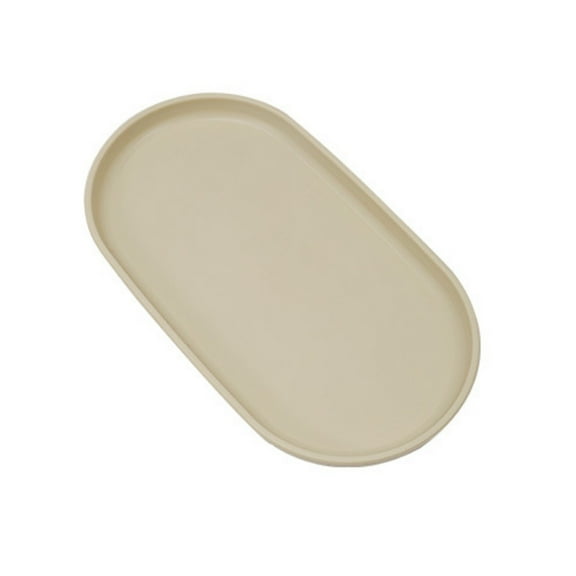 Oval Serving Tray for Kitchen Dining,Modern Minimalist Appetizer/Dessert Plate,Chip-Resistant PP Storage Dish,Microwave Safe,Cream